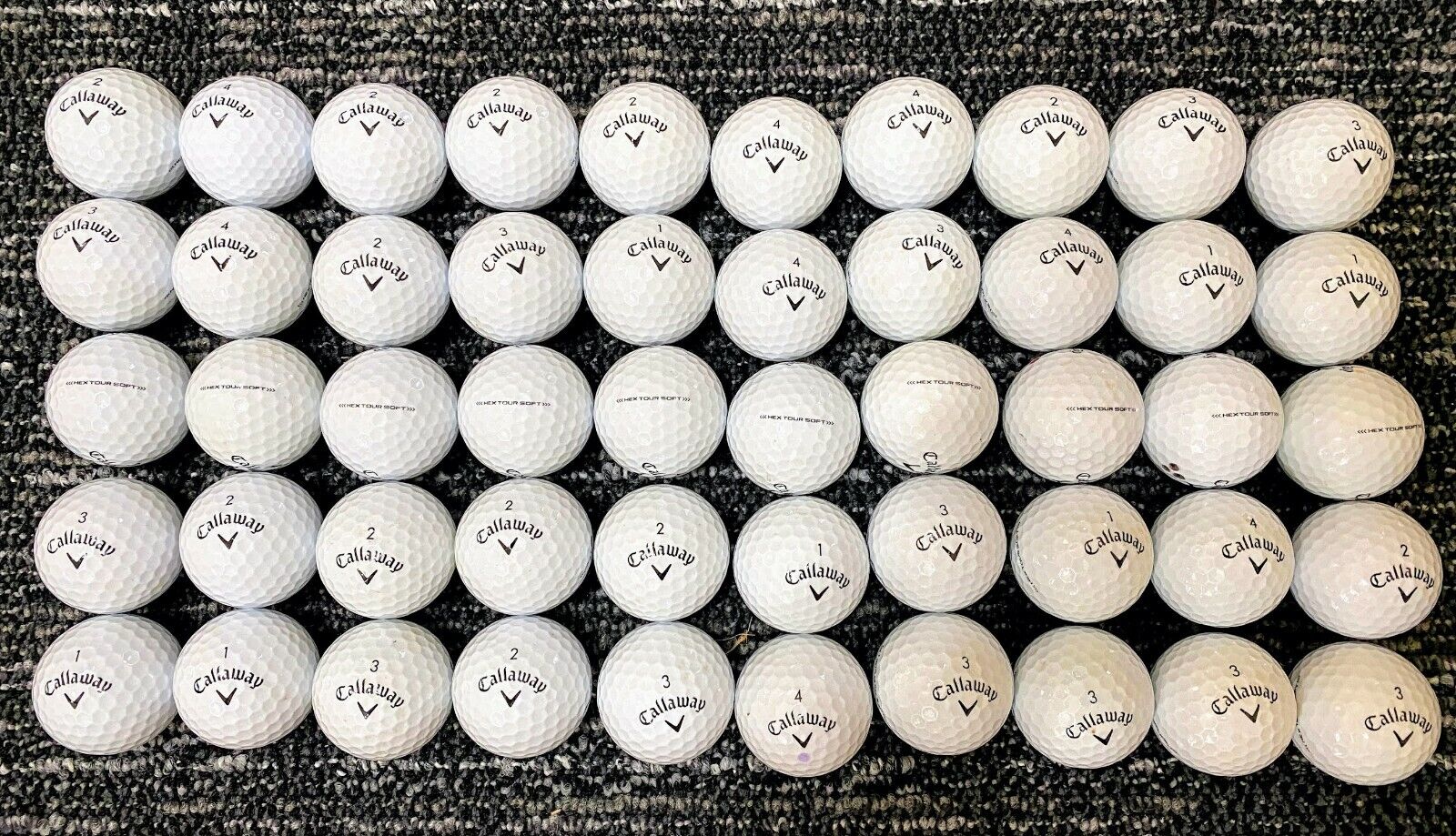 Callaway Hex Tour Soft White Golf Balls - Lot of 50 - 4A-5A Near Mint