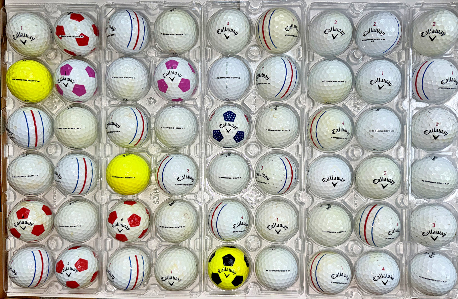 54 Callaway Chrome Soft Balls - Good Condition - 2A
