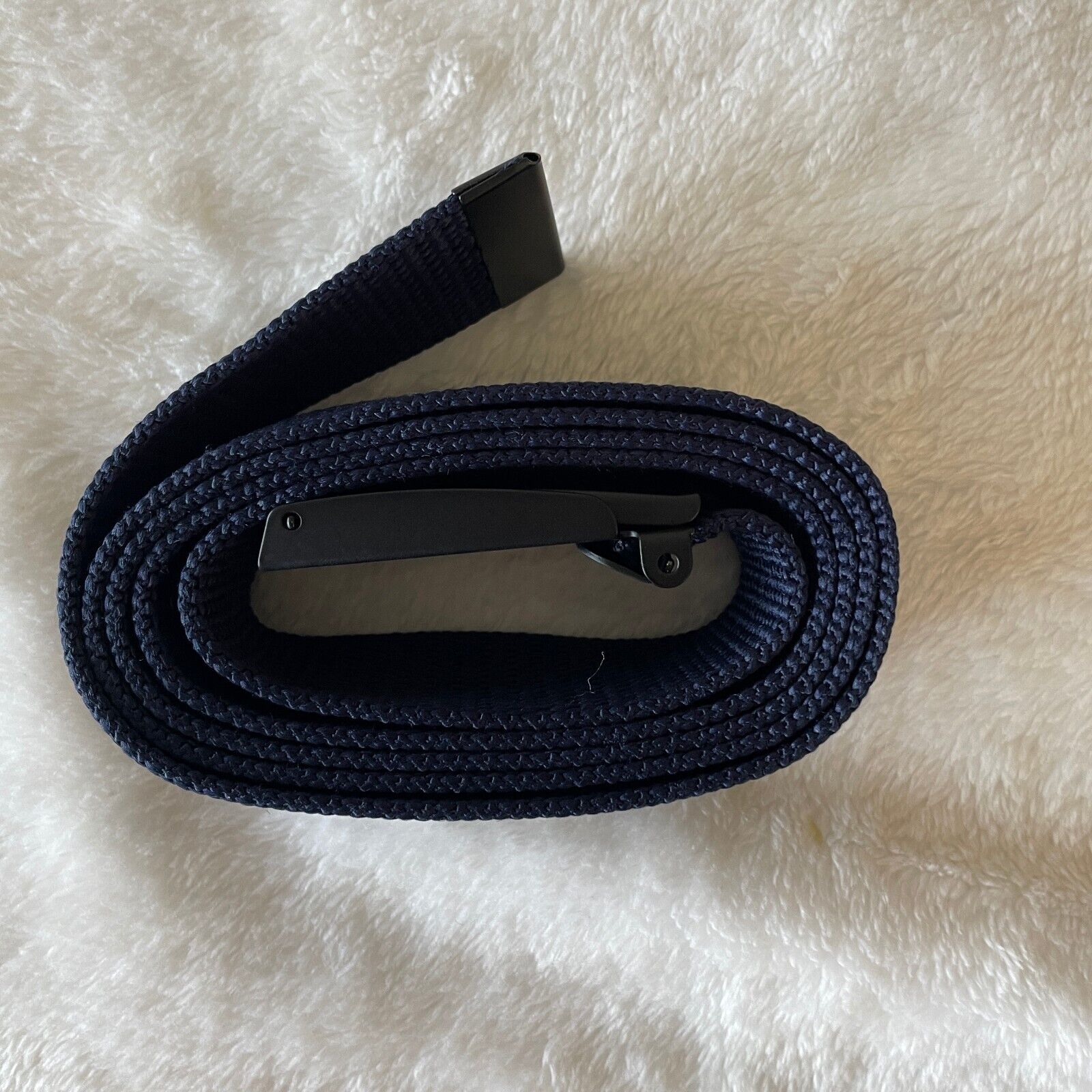 Men\'s Adjustable Size Web Belt - One Size Fits Most - Navy Blue