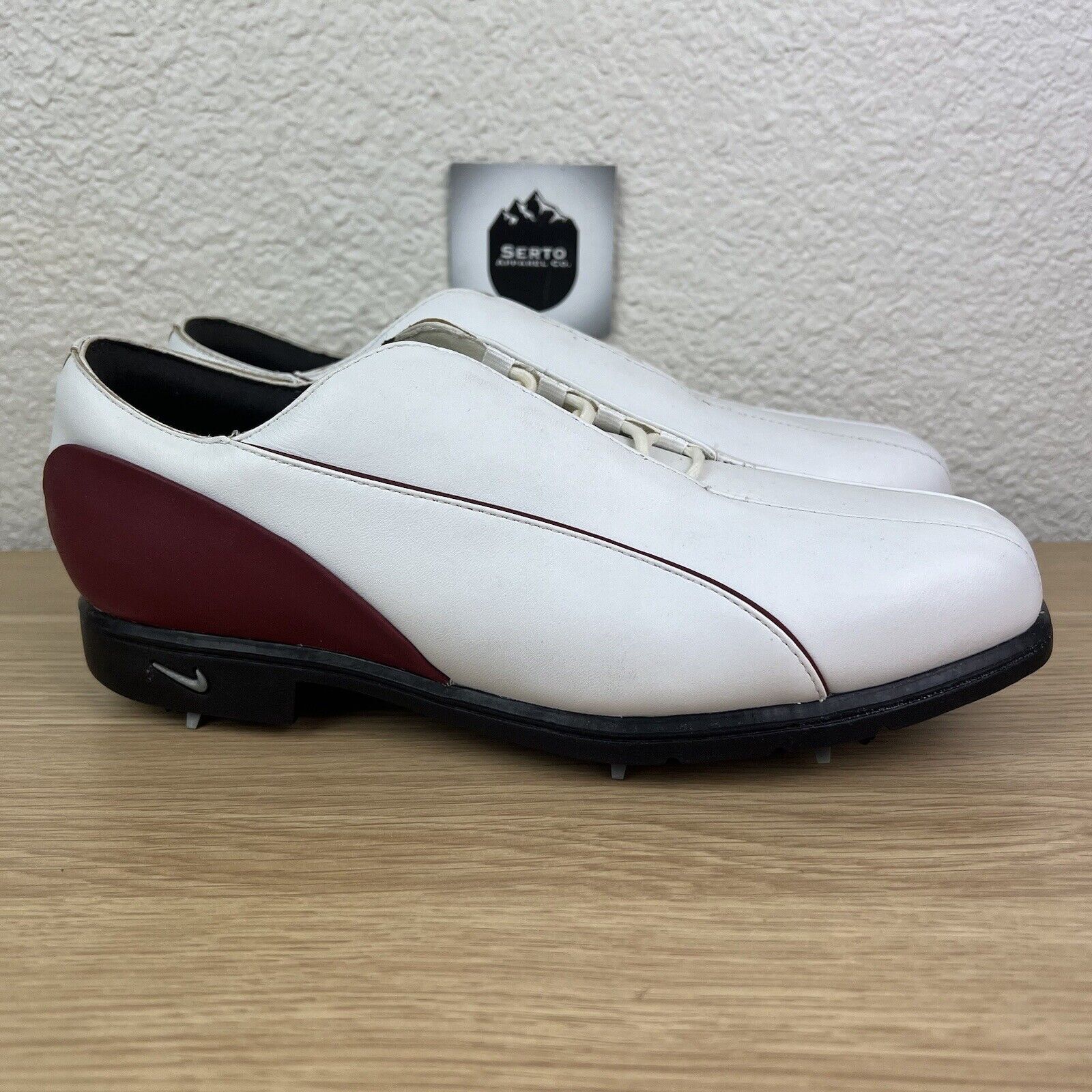 Nike Verdana Last Golf Shoes White/Maroon Women’s Size 8.5 (307426-161)
