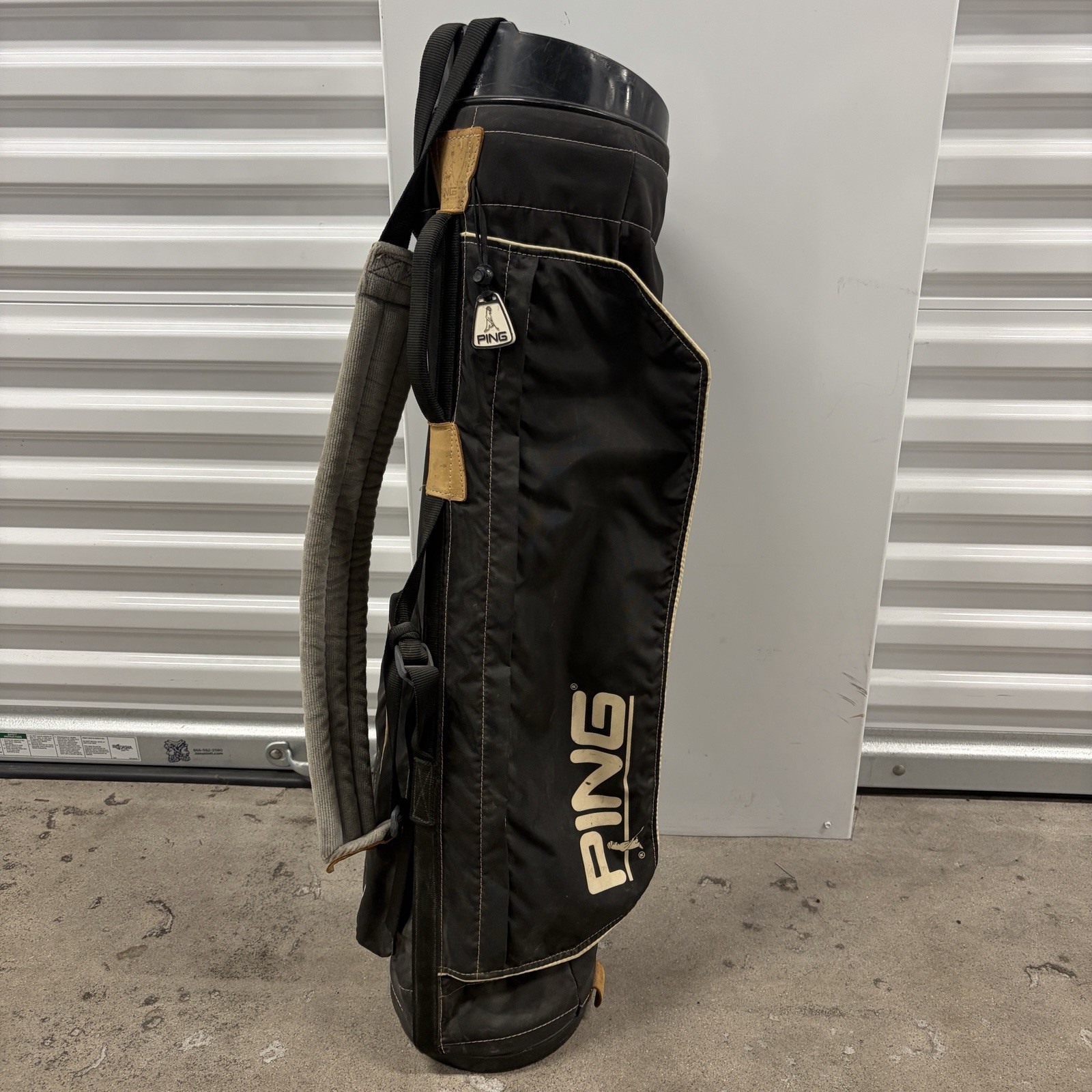 Ping Karsten Sunday Golf Carry Bag Black 90s vtg karsten 4 way single strap