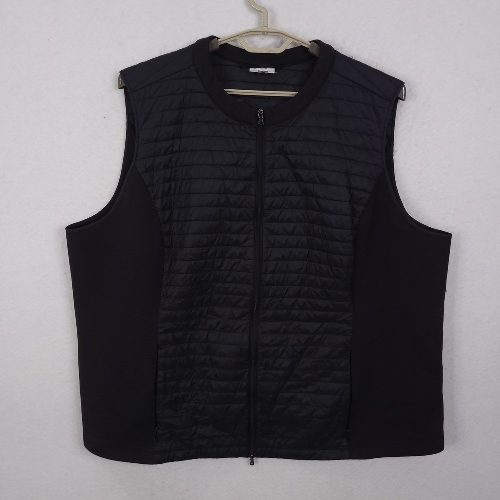 J. Jill Fit Quilted Vest Womens 4X Black Hybrid Activewear Full Zip Puffer Layer J. Jill Fit Quilted Vest Womens 4X Black Hybrid Activewear Full Zip Puffer Layer
