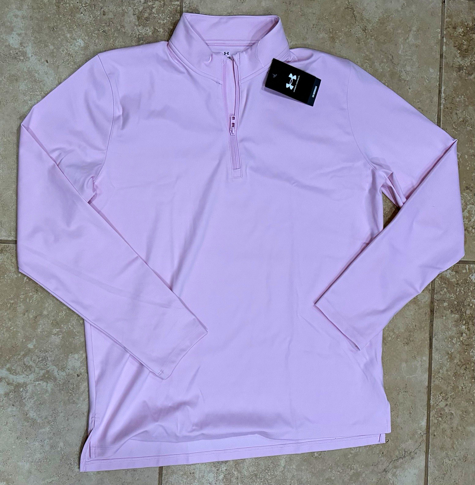 Under Armour Men’s Large 1/4 Zip Loose Long Sleeve Golf Shirt Pink Under Armour Men’s Large 1/4 Zip Loose Long Sleeve Golf Shirt Pink