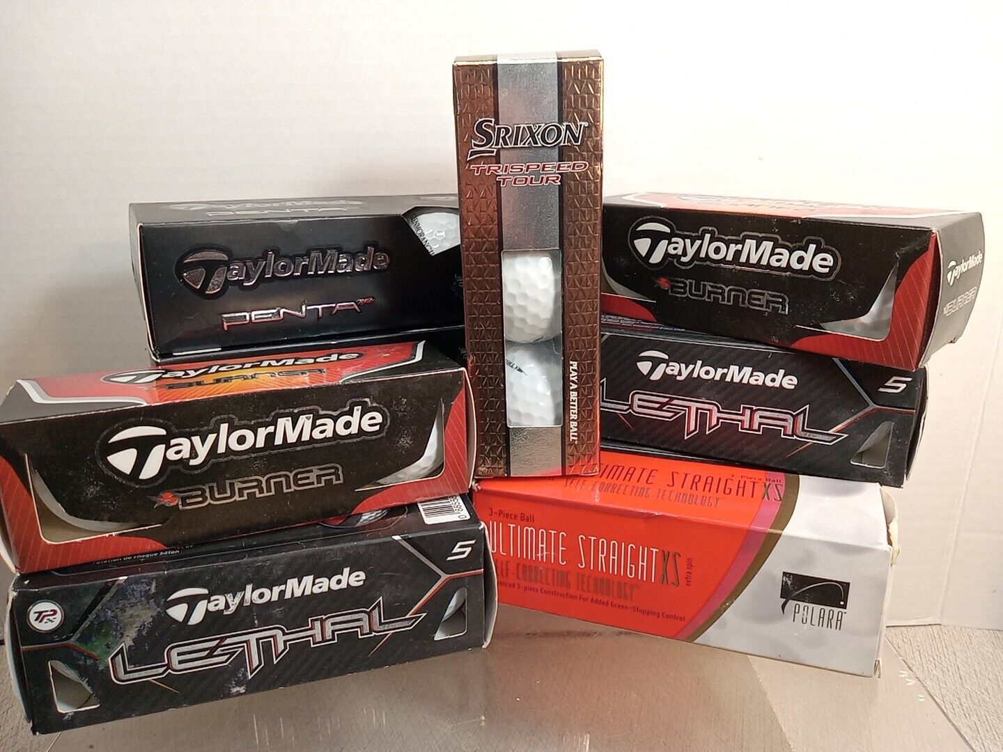 Lot Of 10 Golf Balls Taylormade Penta TP Golf Balls x 3 In Packs New 