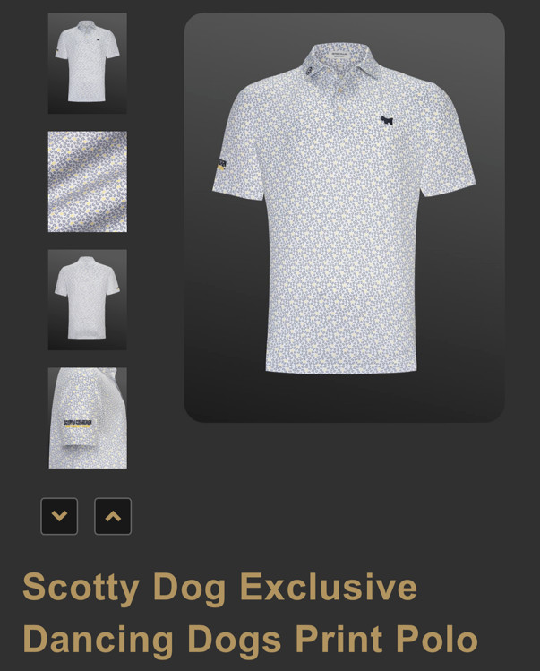 Scotty Cameron Scotty Dog Exclusive Dancing Dogs Polo (Size Medium)