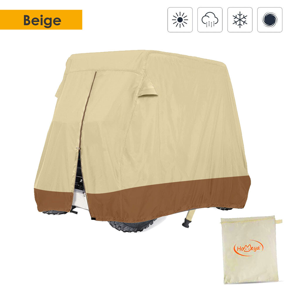 Heavy Duty Waterproof Golf Cart Cover Tarp 4 Passenger For Club Car EZ Go Yamaha