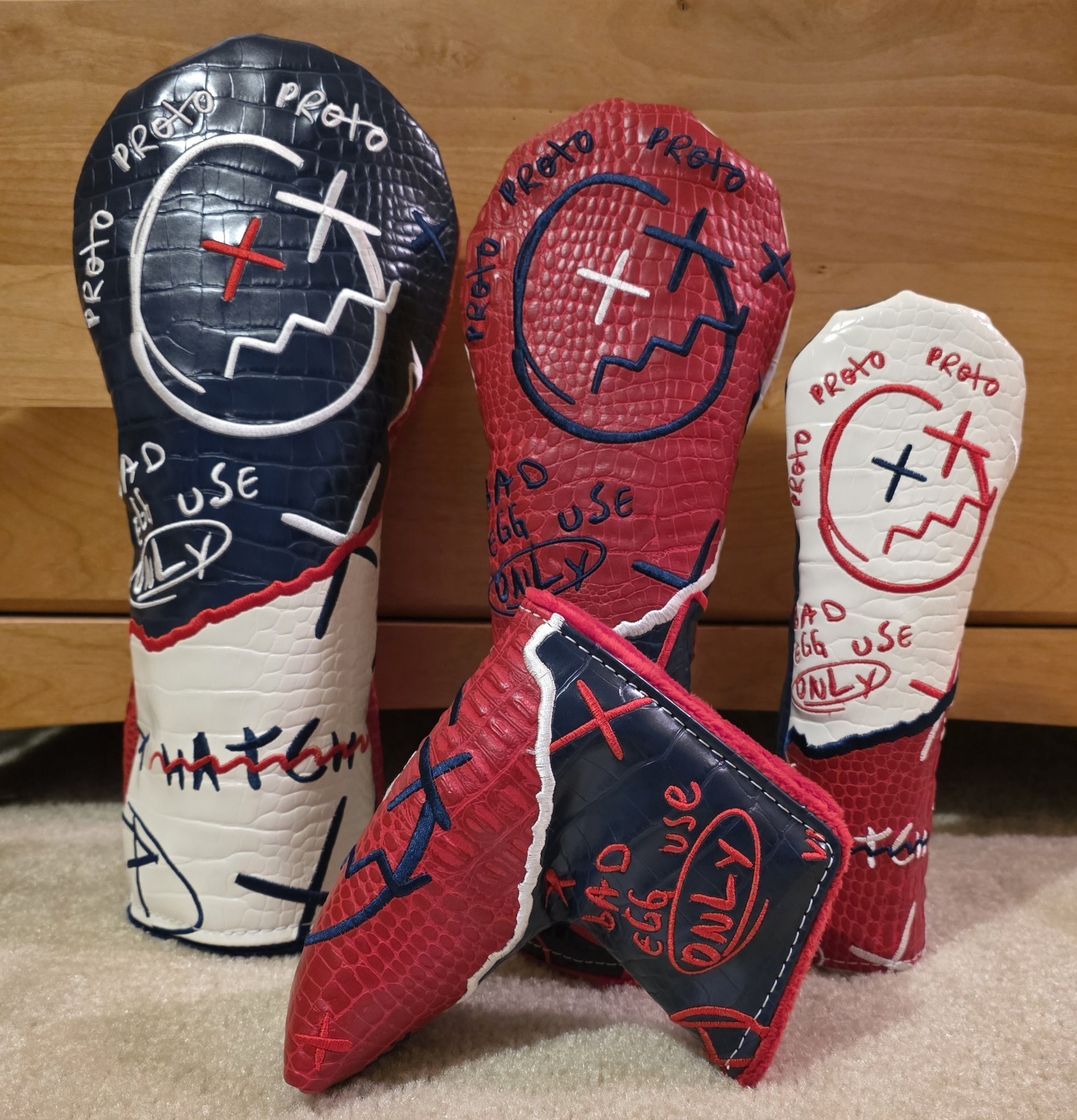 Hatch Golf RWB Ego Drip Headcover Set Brand New Hatch Golf RWB Ego Drip Headcover Set Brand New