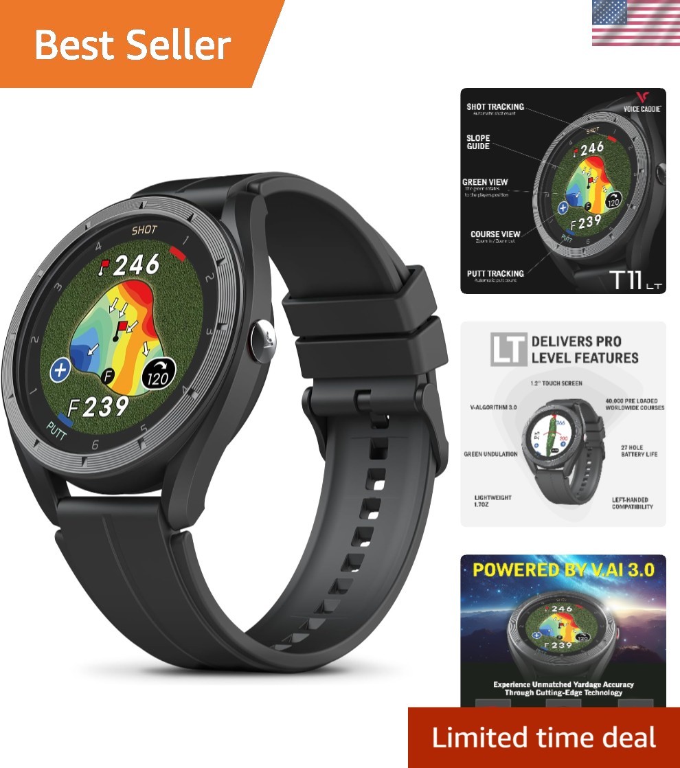 T11 LT GPS Golf Watch LCD Display with Green Undulation No Monthly Subscripti... T11 LT GPS Golf Watch LCD Display with Green Undulation No Monthly Subscripti...