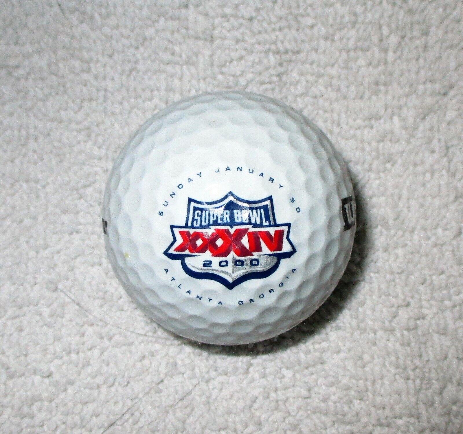 Super Bowl XXXIV 2000 Wilson Logo Golf Ball 
