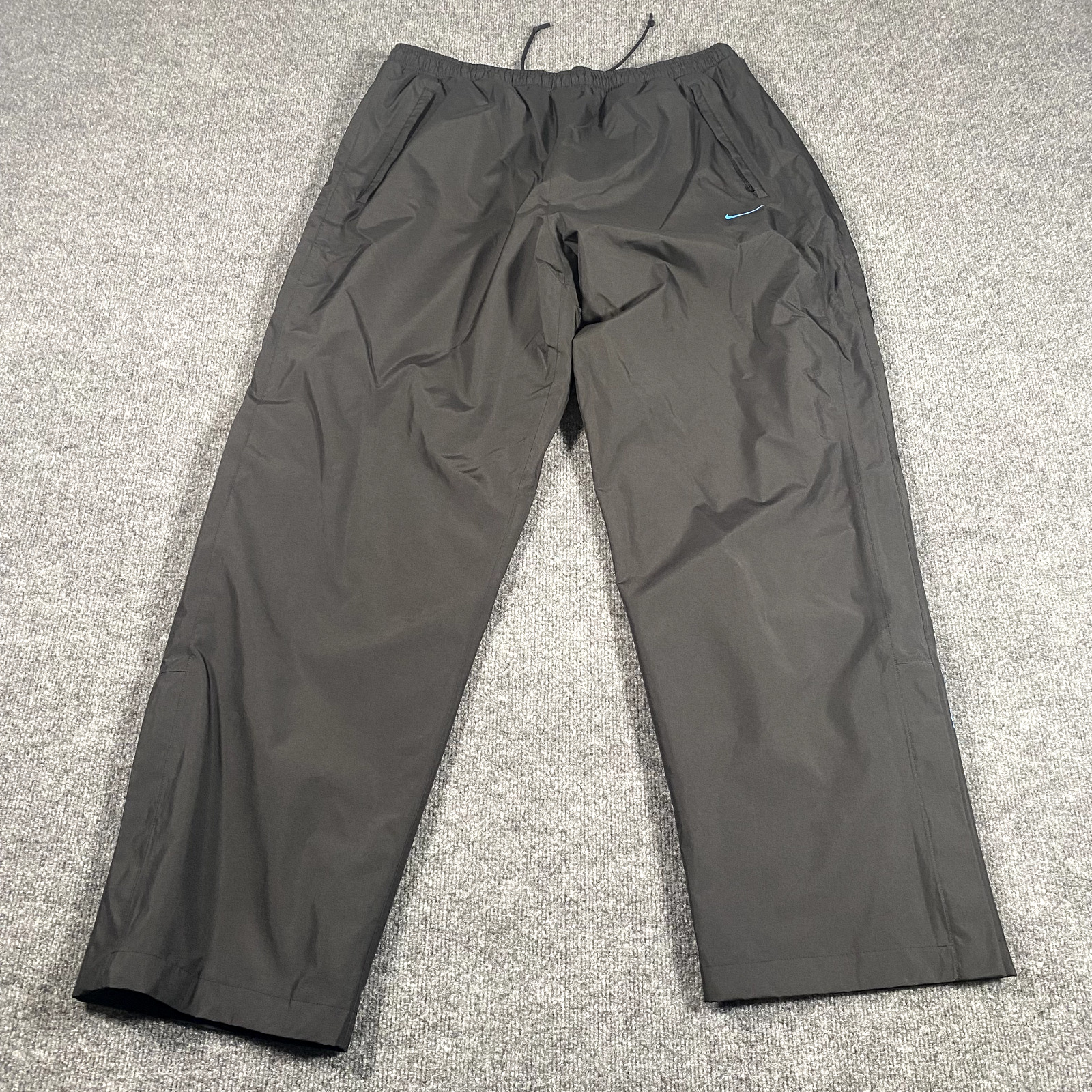Nike STORM-Fit Mens 2XL Golf Rain Pants Blue Swoosh Zipper Bottom 484151