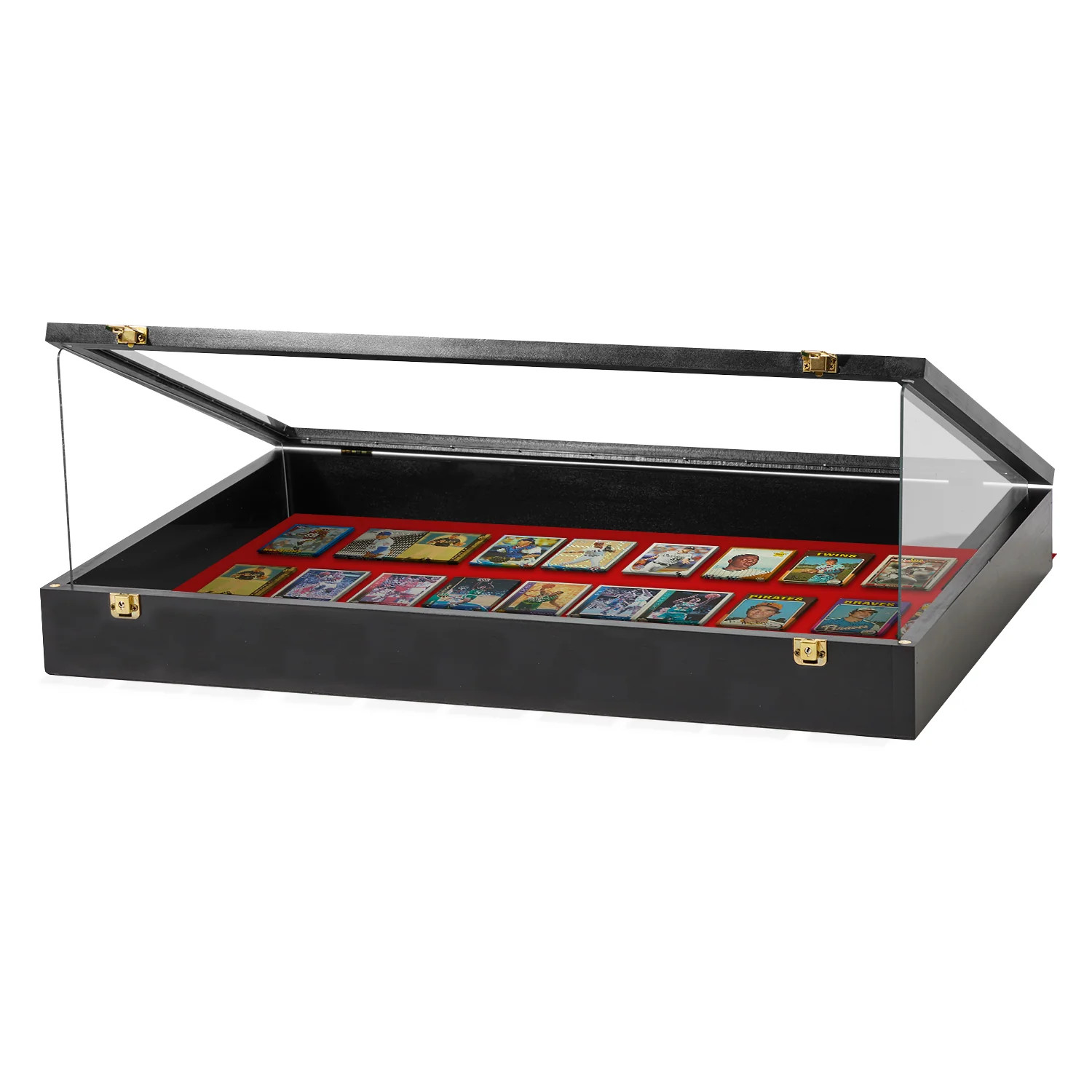 PENNZONI Trade Show Display Case Portable Black w/ Acrylic Side Guards PENNZONI Trade Show Display Case Portable Black w/ Acrylic Side Guards