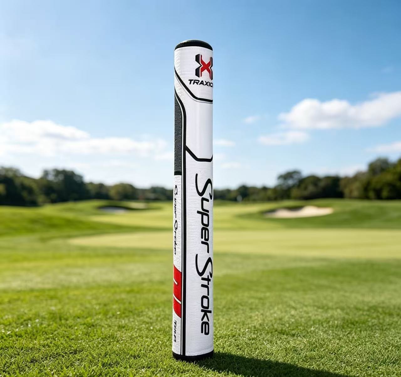 LUXURY New SuperStroke Traxion Tour 3.0 / 5.0 Size Putter Grip ( Grey & White ) LUXURY New SuperStroke Traxion Tour 3.0 / 5.0 Size Putter Grip ( Grey & White )