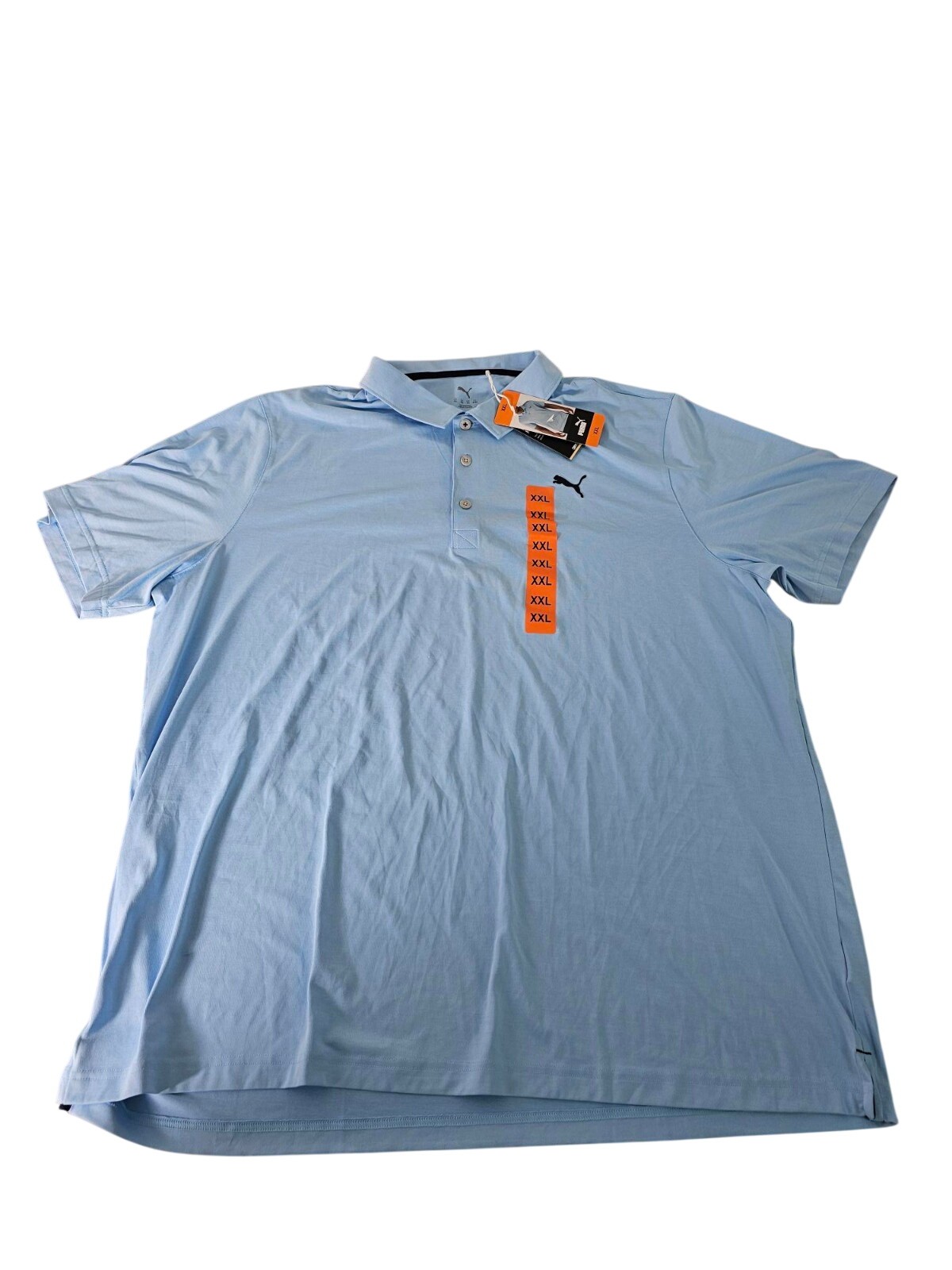 Puma Shirt Mens Dry Cell Short Sleeve Polo Golf Shirt - XXL / 2XL - LIGHT BLUE Puma Shirt Mens Dry Cell Short Sleeve Polo Golf Shirt - XXL / 2XL - LIGHT BLUE