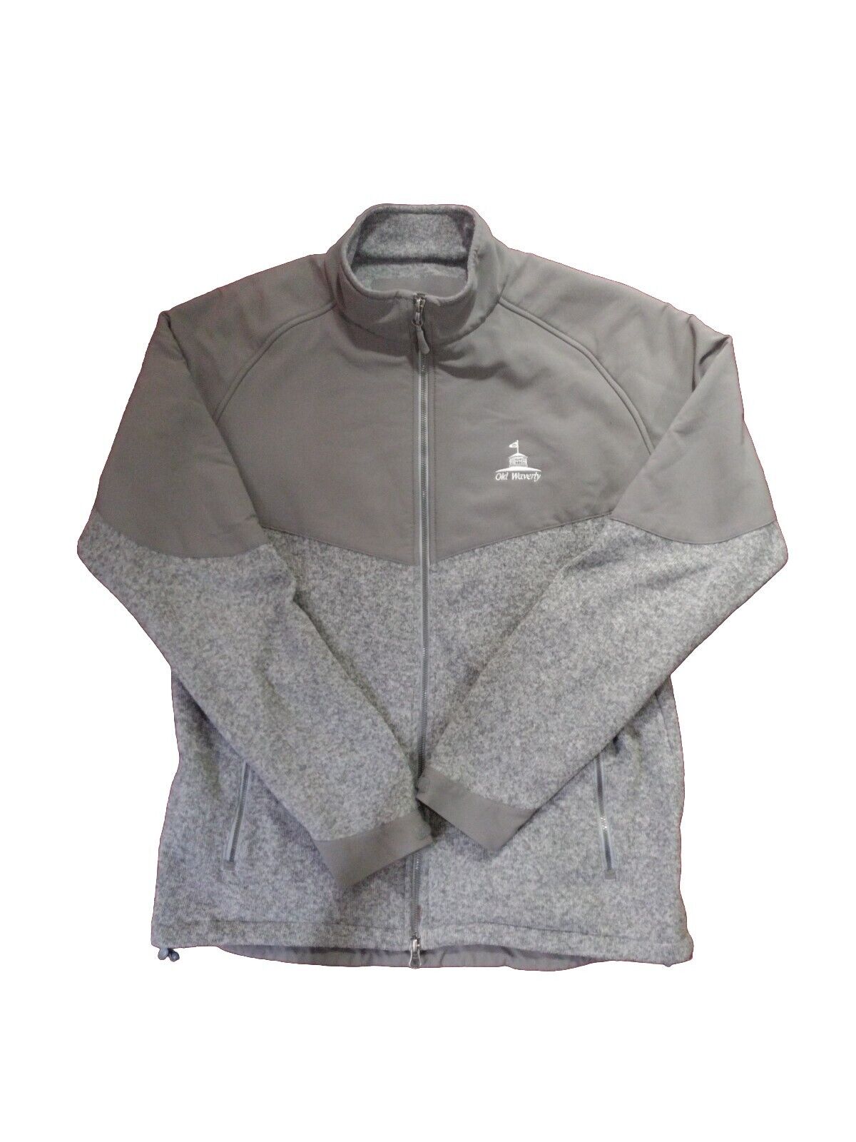 Peter Millar Men\'s Large Gray Crown Sport Full Zip Fleece Active Jacket