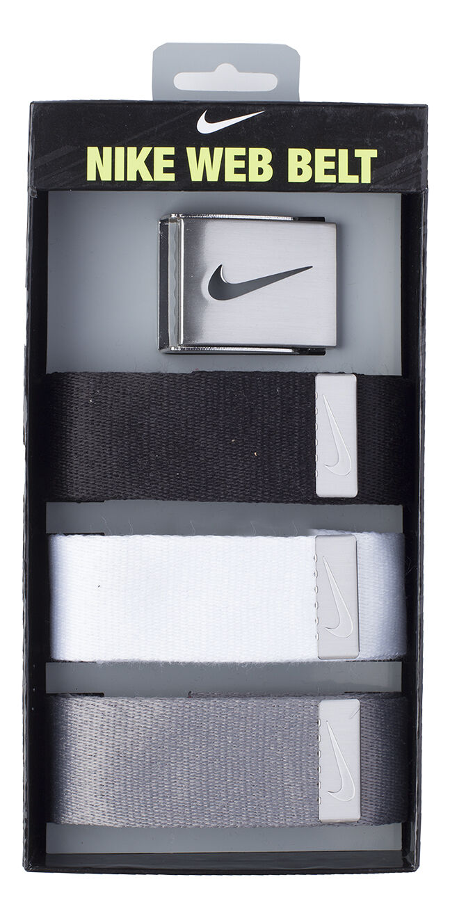 Nike 3 in 1 Web Belt Pack,  Black/ White/ Gray