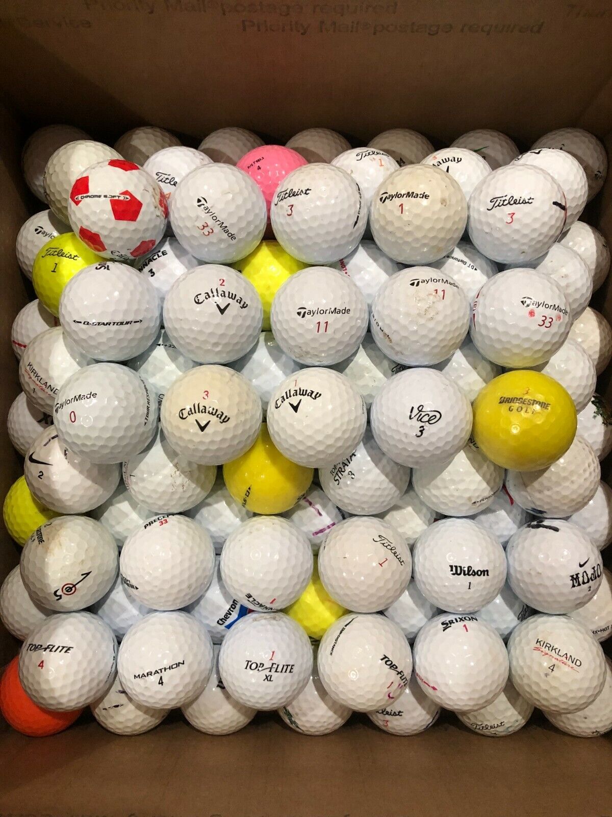 100 Used Golf Balls (Mixed brand)  AA/AAA grade.  Titleist, Callaway and others