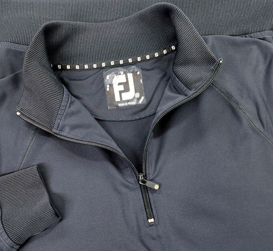 FootJoy FJ Golf Pullover Mens M Black Golf Performance 1/4 Zip