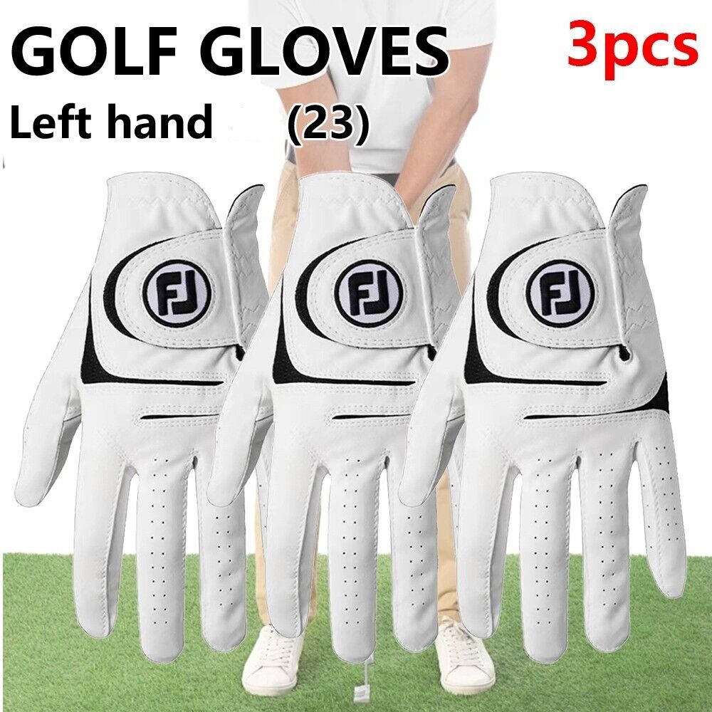 3 Pack FOOTJOY WEATHERSOF Men's Golf Gloves Leather All Weather Grip Left-Handed