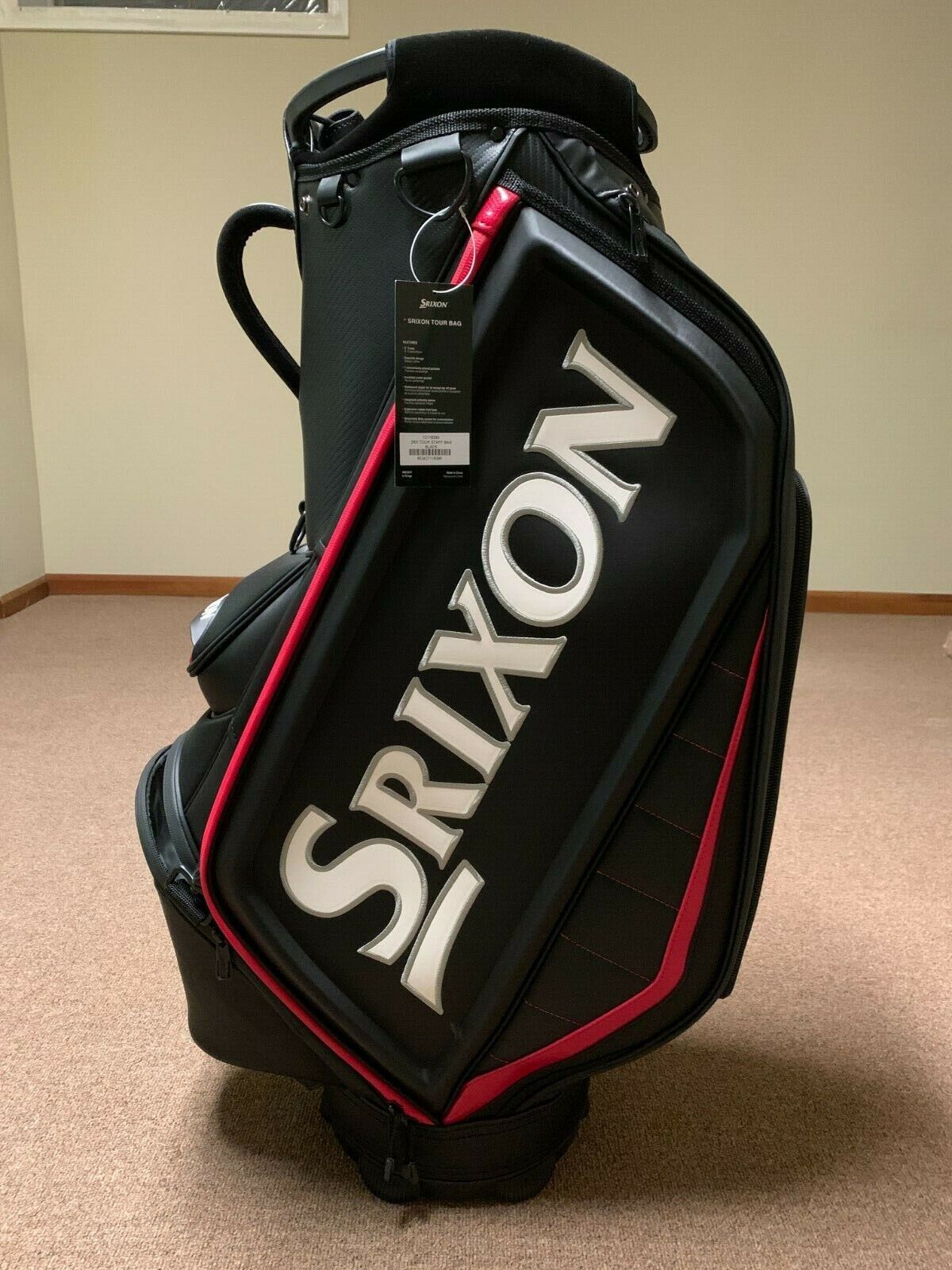 Srixon Tour Staff Bag - Black/Red - 5 Way Dividers - NEW