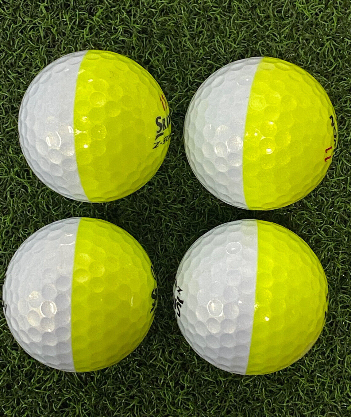 36 Srixon Z Star/XV Divide White/Yellow 2 tone Golf Balls 5A/4A Excellent Cond.