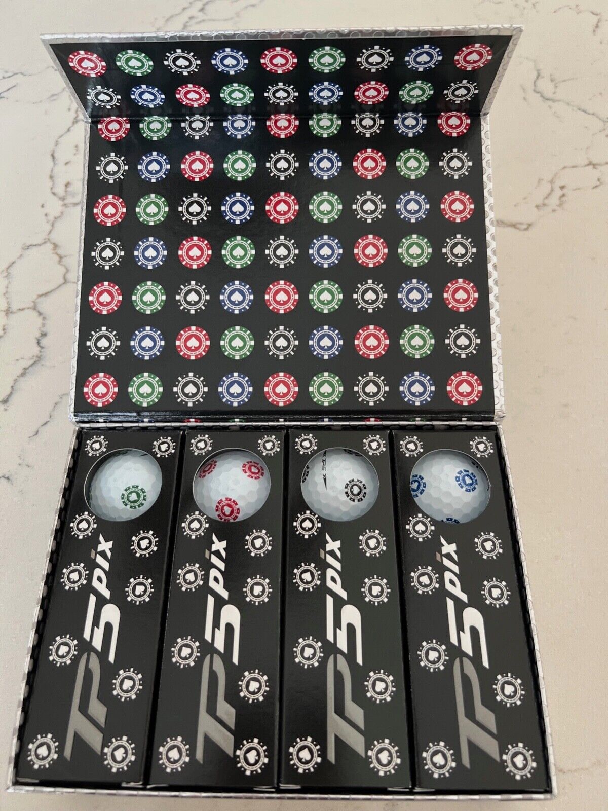 Limited Edition Taylormade TP5 Pix Poker Golf Balls (Full Box - 12 Balls)