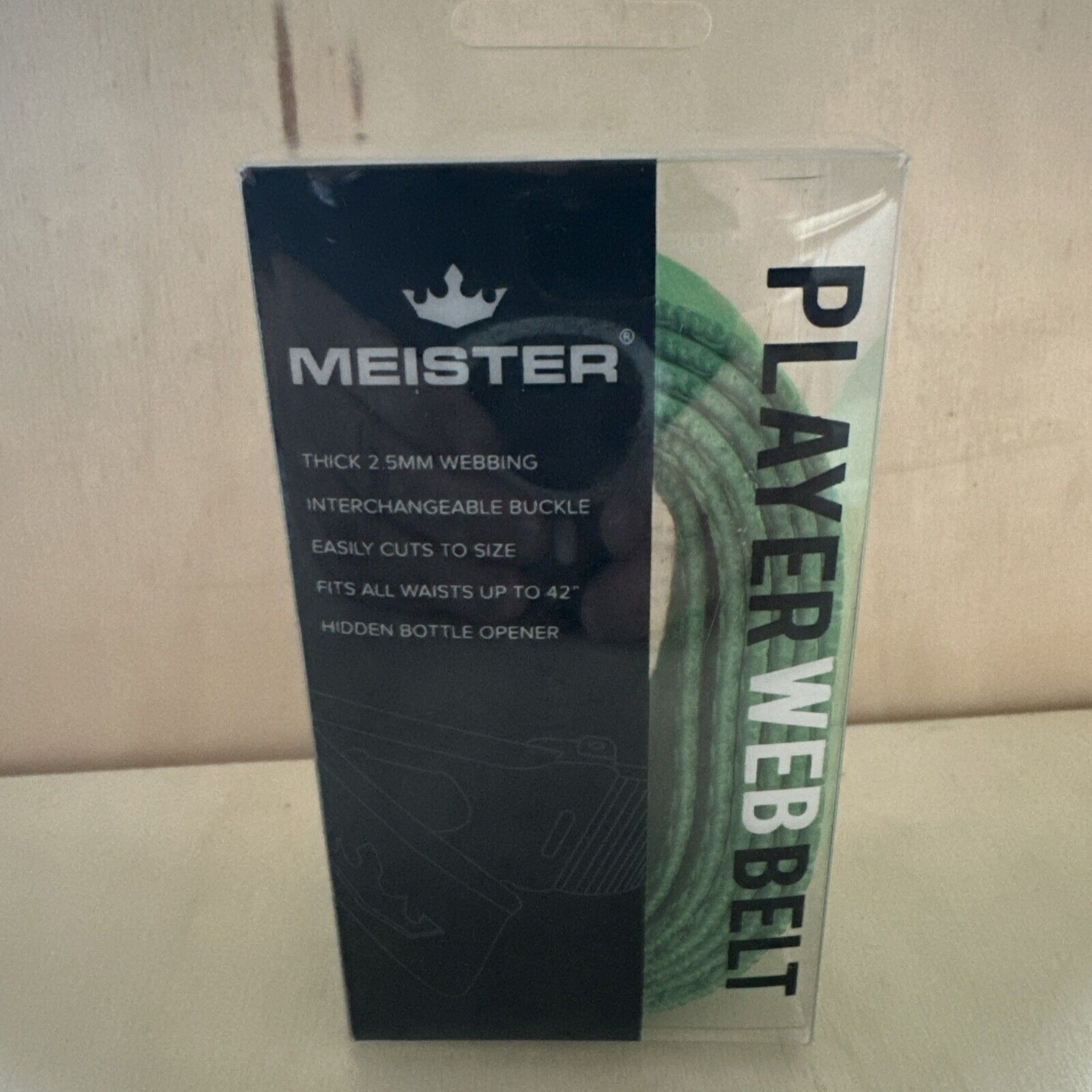 MEISTER PLAYER GOLF WEB BELT - FITS UP TO 42\