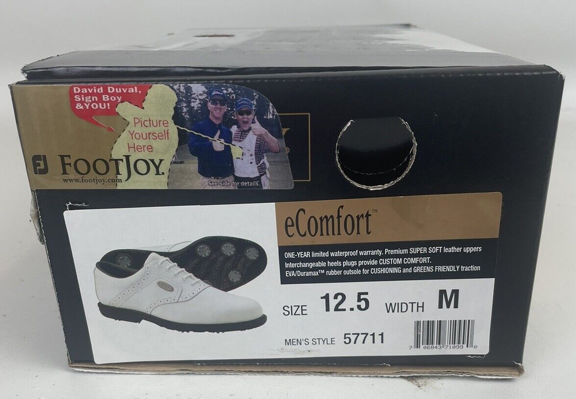 Footjoy Men’s eComfort Golf Shoes White Size 12.5 M 57711