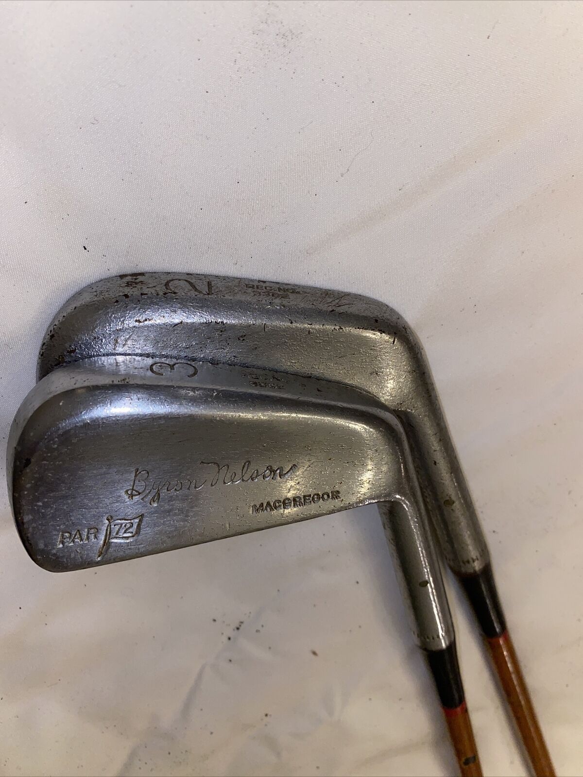 Used Right Handed Byron Nelson Par 72 MacGregor 2 & 3 Iron w/ Faux Wood Shaft