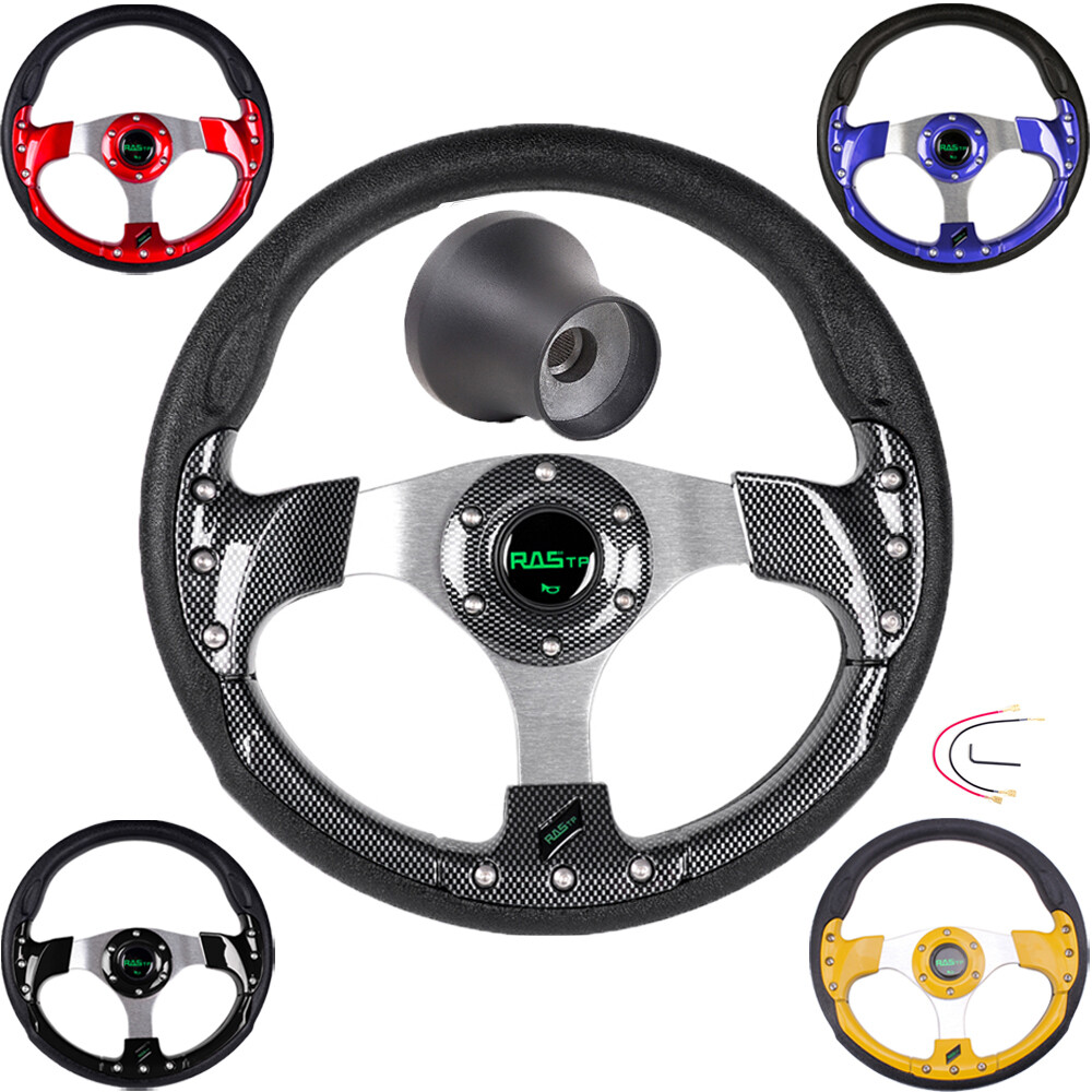13INCH Golf Cart Steering Wheel+Hub Adapter For EZGO TXT RXV Yamaha and Club Car 13INCH Golf Cart Steering Wheel+Hub Adapter For EZGO TXT RXV Yamaha and Club Car