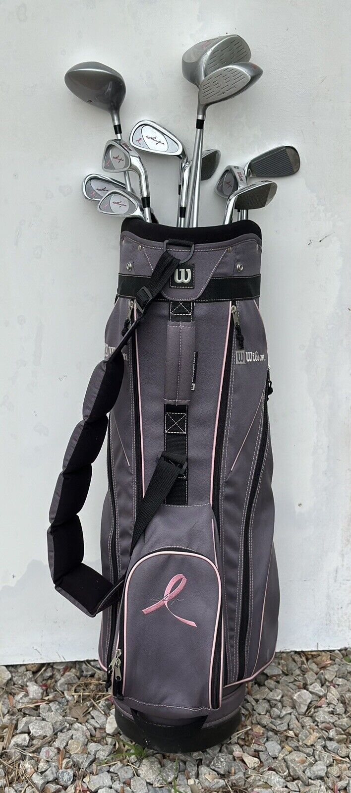 Wilson Hope Pink 12 Piece RH Ladies Flex Graphite Complete Golf Set Bag Clean