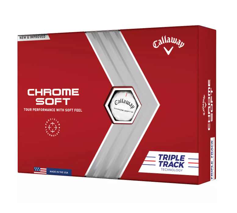 SALE Callaway Golf Chrome Soft Triple Track Golf Balls - Pack of 12 Balls