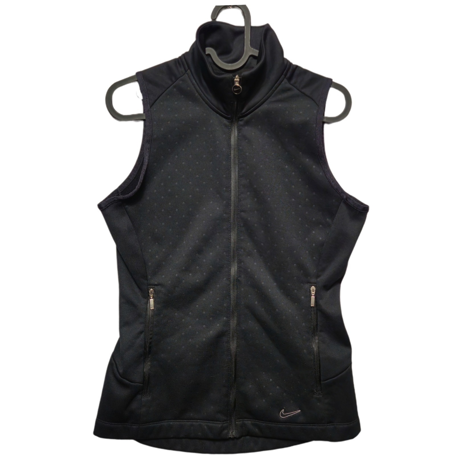 NIKE Tech Fleece Windrunner Vest Womens Small Black Full Zip Lightweight