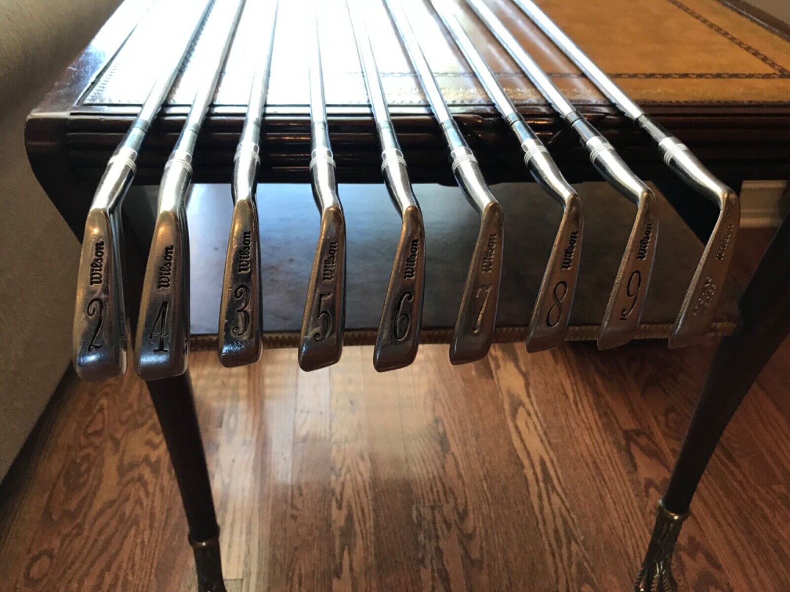 vintage early 1970\'s wilson staff blade irons 2-pw with original grips and shaft