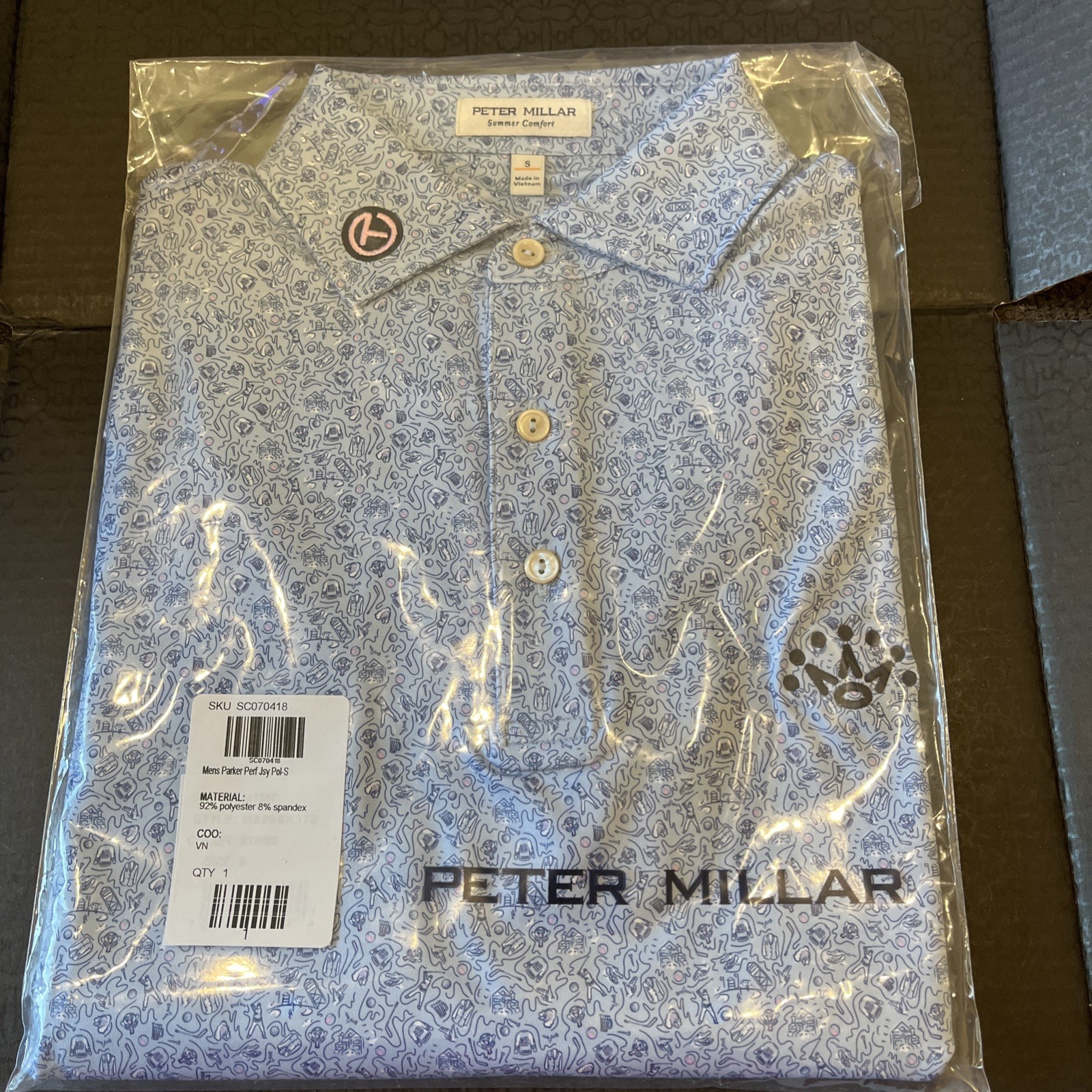 Scotty Camron - Peter Millar - 7 Point Crown Parker Polo - Small Scotty Camron - Peter Millar - 7 Point Crown Parker Polo - Small