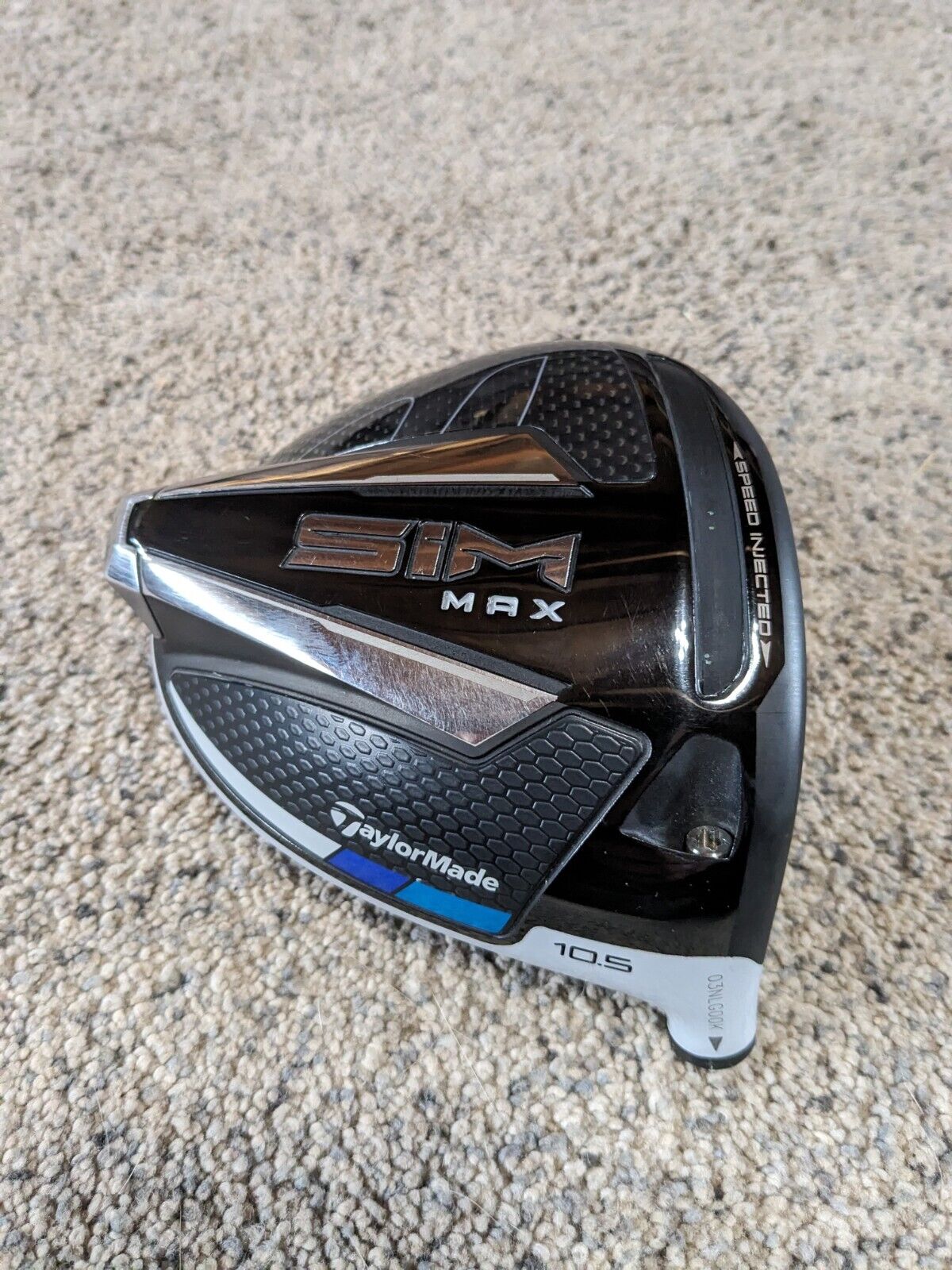 TaylorMade SIM MAX 10.5* Driver Head Only RH Excellent Condition W/Headcover 