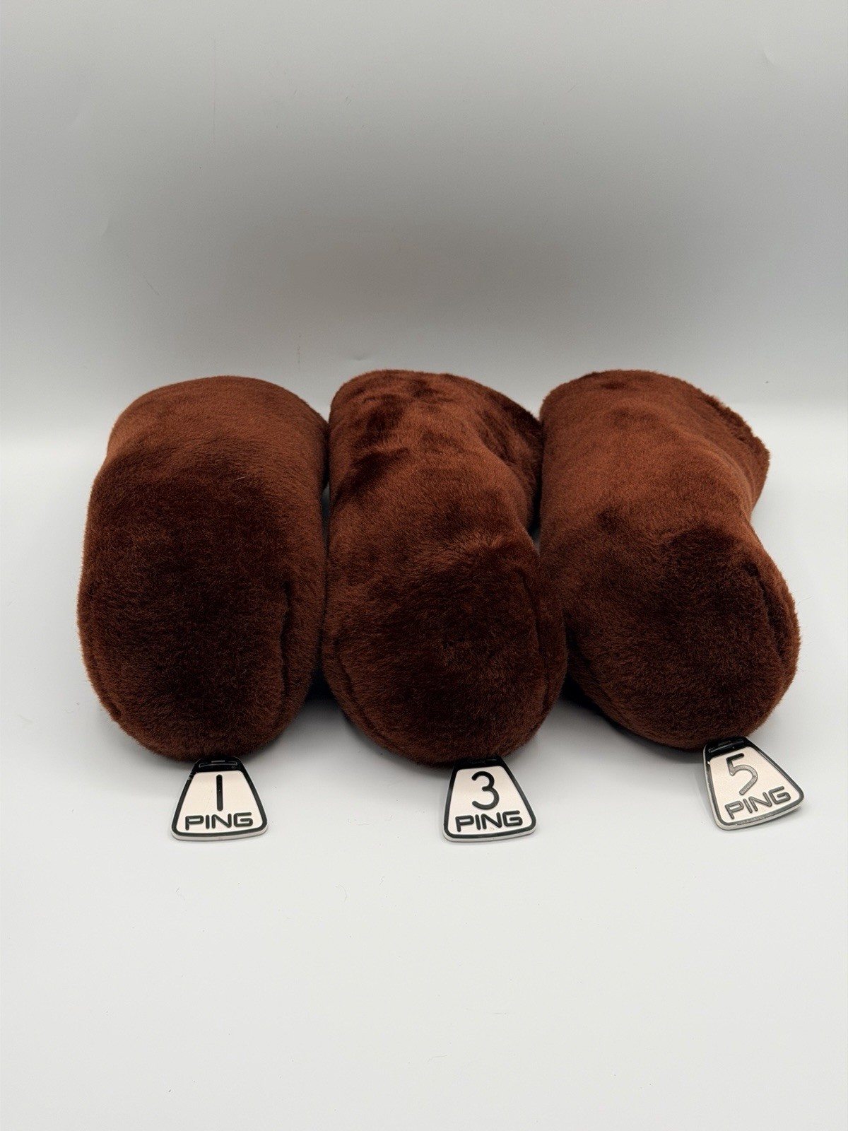 Vintage Ping Karsten ORIGINAL Plush Golf Club/Wood Head Cover SET OF 3