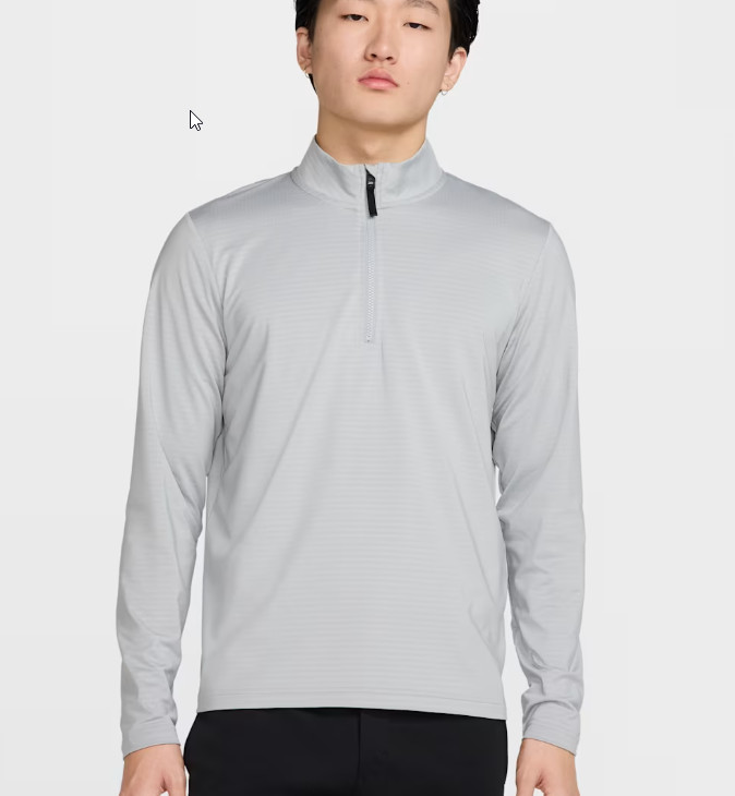 Nike Golf Victory Men\'s Dri-FIT 1/2 Zip Top FD5837 012 Wolf Gray New with Tags Nike Golf Victory Men\'s Dri-FIT 1/2 Zip Top FD5837 012 Wolf Gray New with Tags