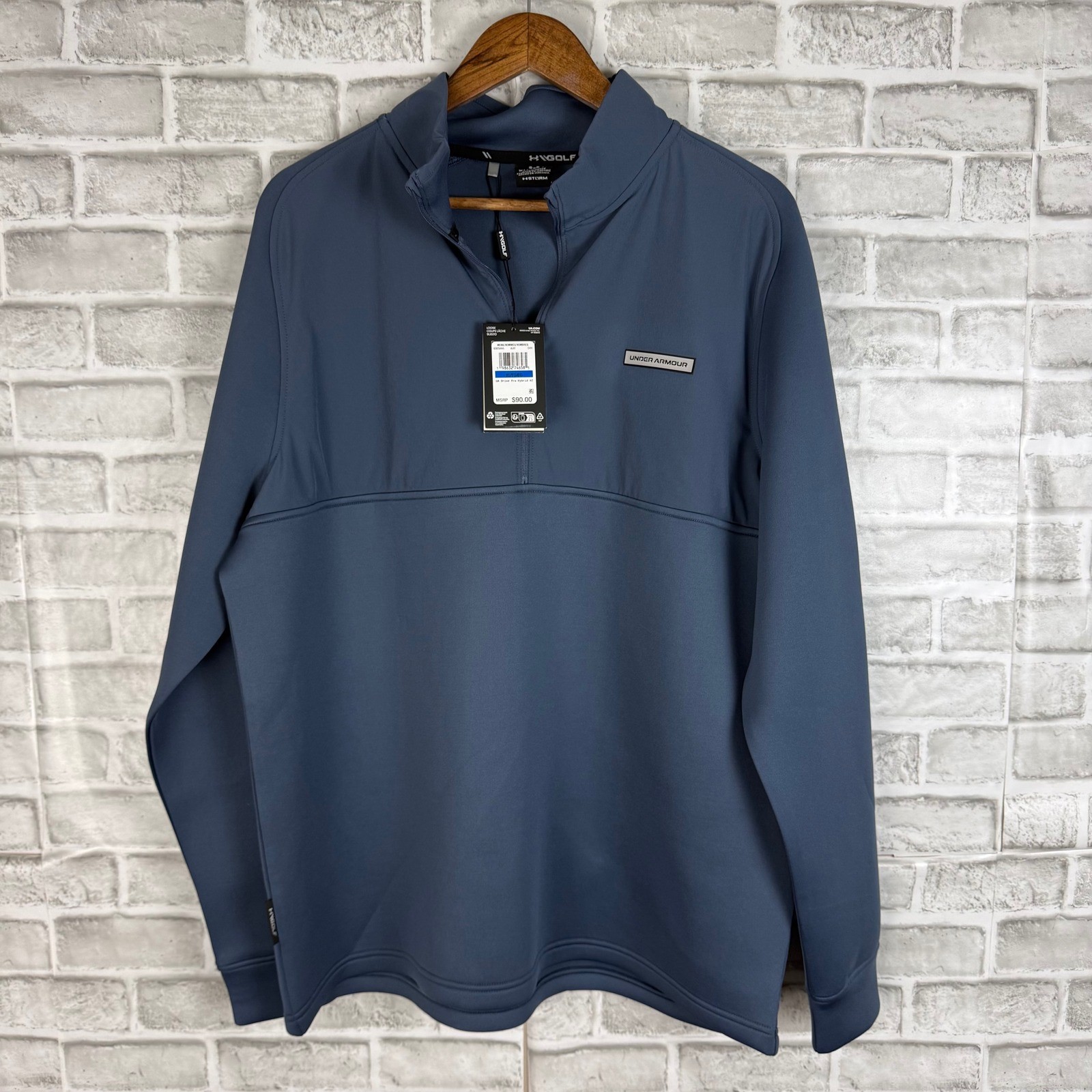 Under Armour Golf Mens Drive Pro Hybrid HZ Storm Pullover Blue 6005666 XL NEW Under Armour Golf Mens Drive Pro Hybrid HZ Storm Pullover Blue 6005666 XL NEW