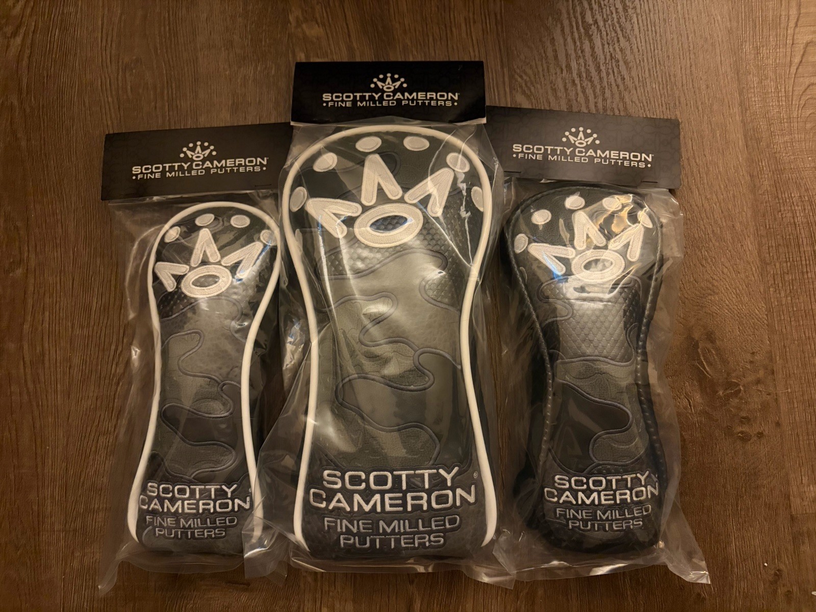 Scotty Cameron Camo Crown Collage Headcovers (Set Of 3) Driver, 2 Utility - NEW