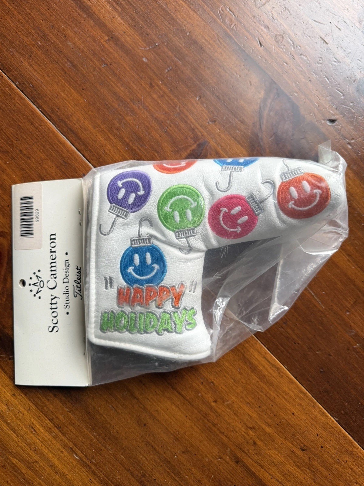NIB Scotty Cameron 2011 Happy Holidays Smiley Faces Putter Cover NIB Scotty Cameron 2011 Happy Holidays Smiley Faces Putter Cover