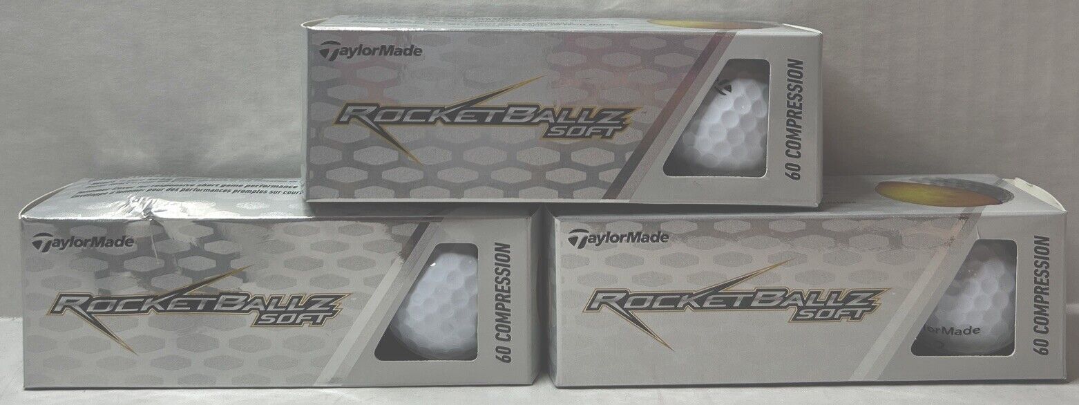 TaylorMade Rocketballz Soft 3 Pack-Lot of 3 60 Compression REACT Core 2019