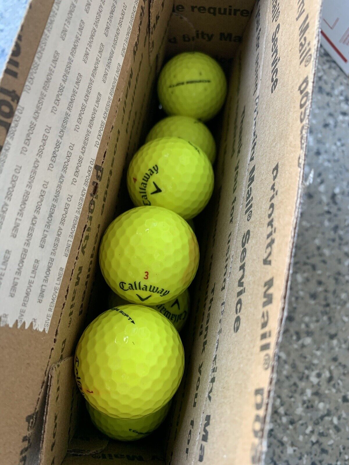 Used Callaway Chrome Soft Golf Balls - Yellow. Aa One Dozen (12)