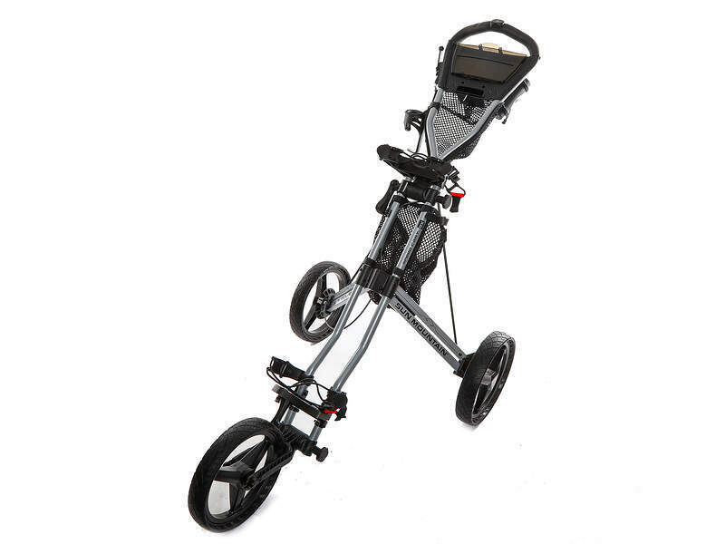 Sun Mountain Speed Cart GX Push Pull Golf Cart Silver 3 Wheel Trolley