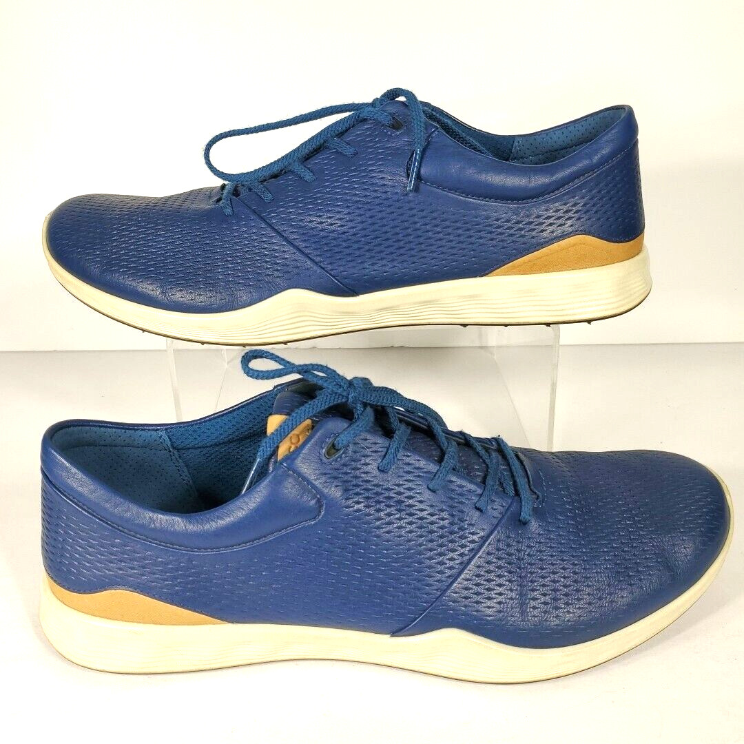 ECCO Men Golf Shoes S-Lite Hybrid Spikeless Size 11 45EU Blue Yak Leather