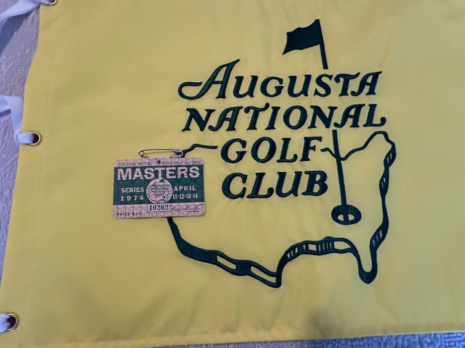 1974 MASTERS BADGE TICKET AUGUSTA NATIONAL GOLF PGA GARY PLAYER WINS RARE WOW 