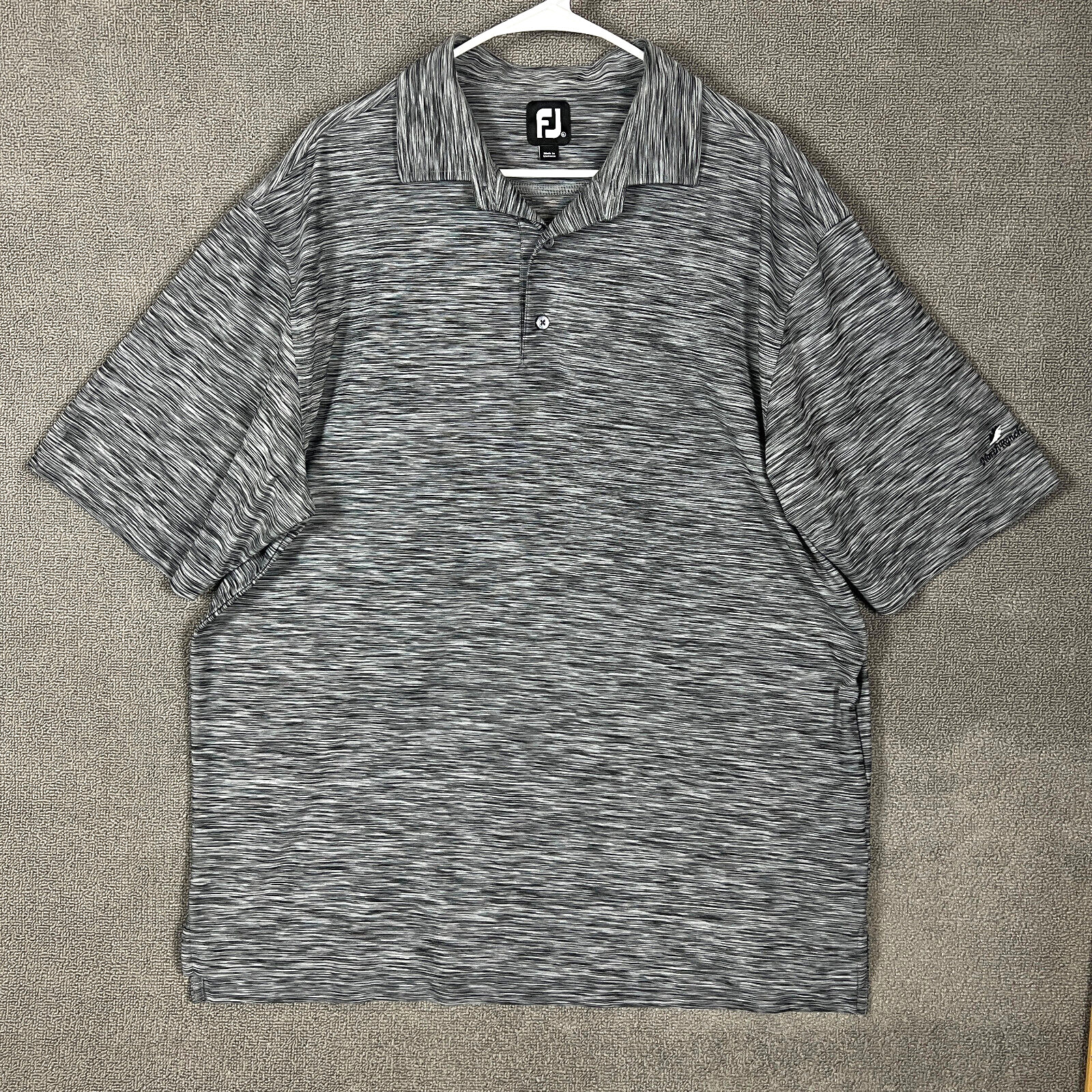 FootJoy Golf Polo Shirt Mens XL Short Sleeve Solid Gray