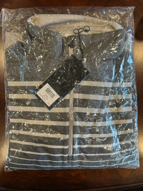 PING Golf Impact Quarter Zip Pullover Mens XXL Gray Stripe NWT $70 MSRP 1F3008