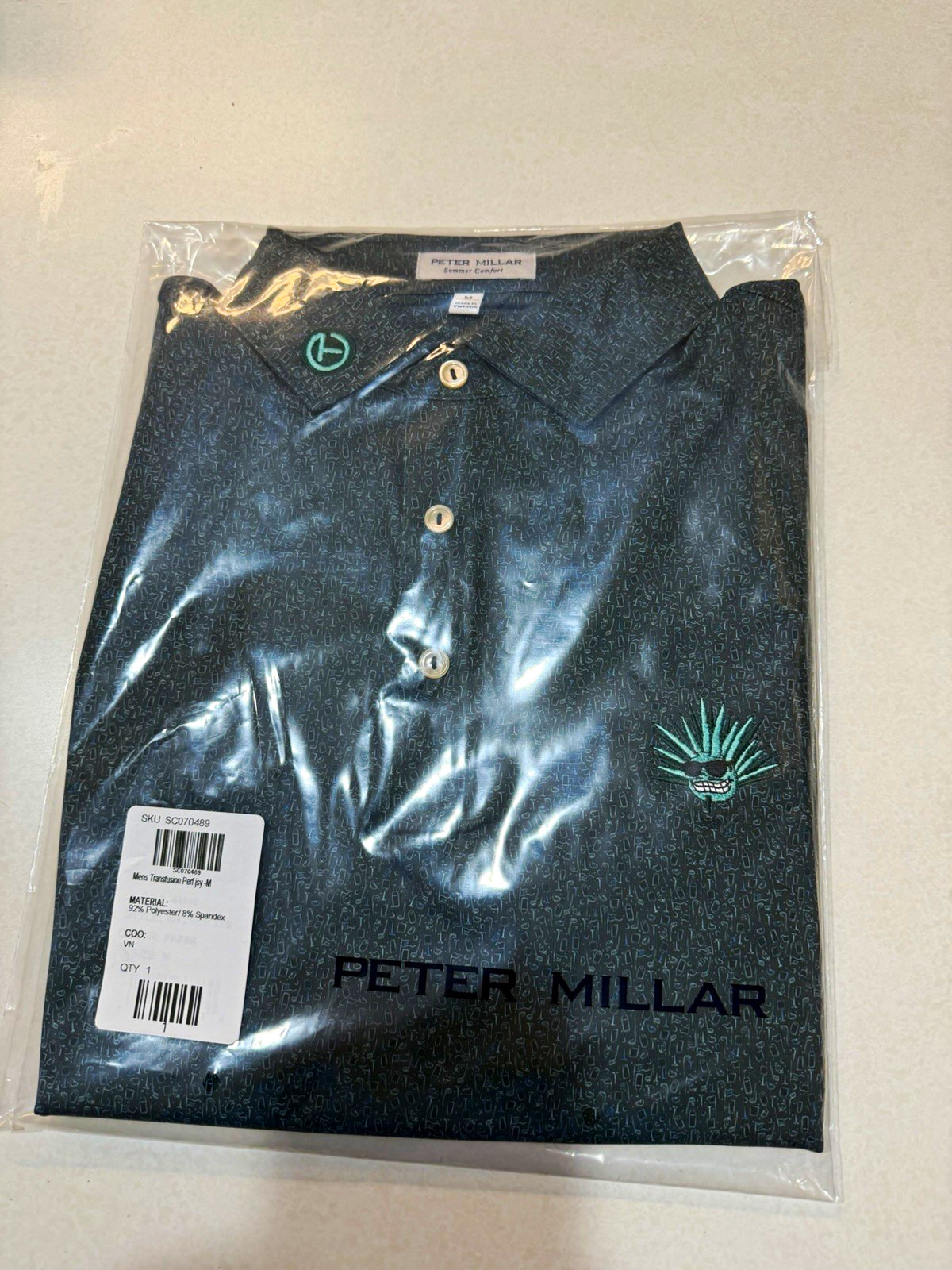 Scotty Cameron Agave Man Transfusion Peter Millar Summer Comfort Polo NEW Medium Scotty Cameron Agave Man Transfusion Peter Millar Summer Comfort Polo NEW Medium