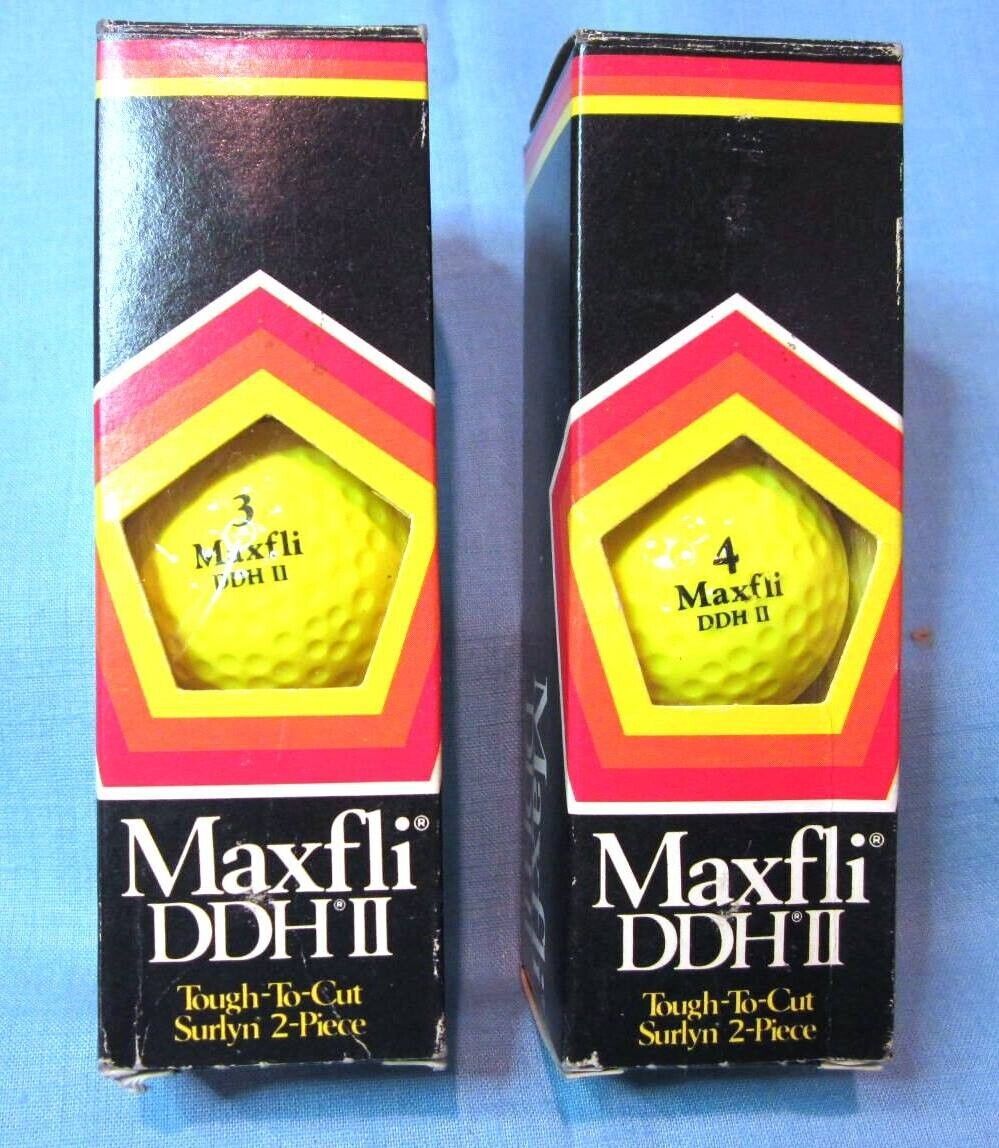 MAXFLI DDH II Neon Yellow Golf Balls 6 Balls In Original Packaging