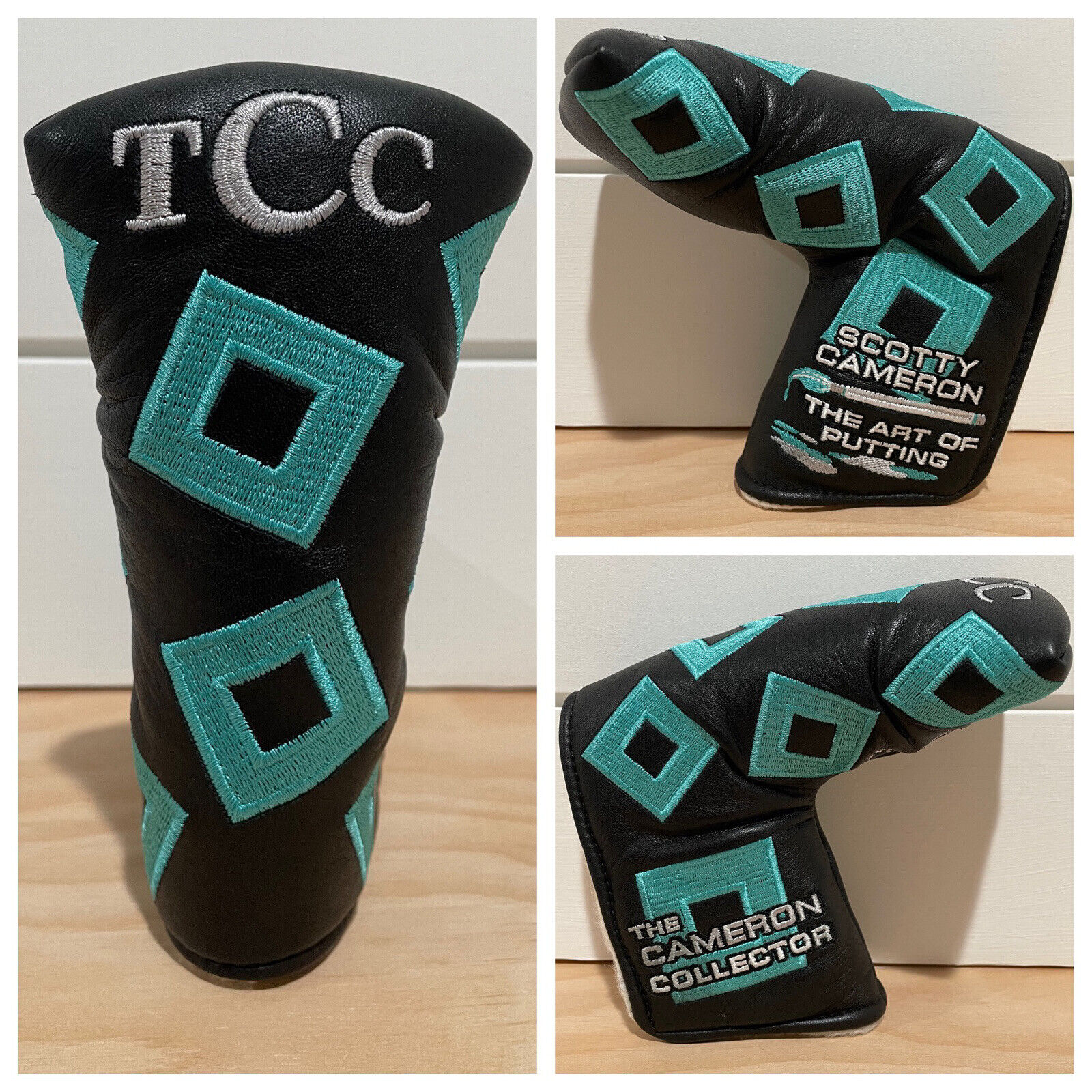 SCOTTY CAMERON HEADCOVER 2010 TCC BLACK LEATHER TIFFANY PUTTER COVER GOLF NEW